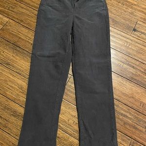 American Eagle gray corduroy straight Mom jeans.